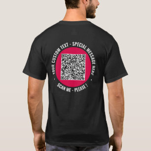 Your QR Code Custom Text Promotional Gift T-Shirt