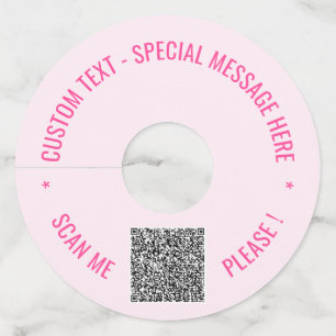 Your QR Code Custom Text Wine Glass Tag Template