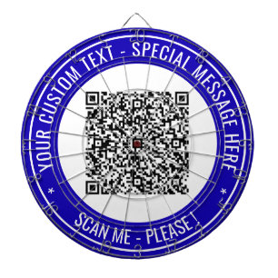 Your QR Code Dart Board Example Custom Text