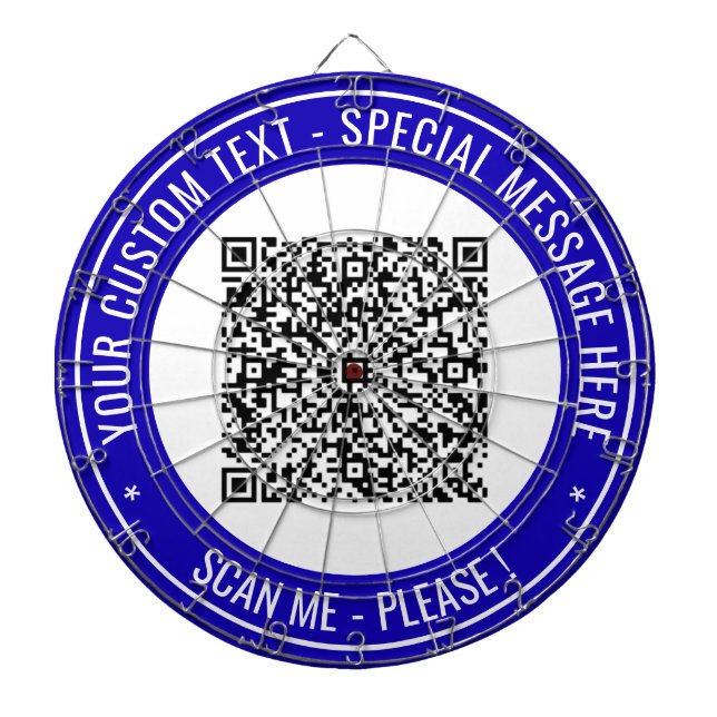 Your QR Code Dart Board Example Custom Text (Front)