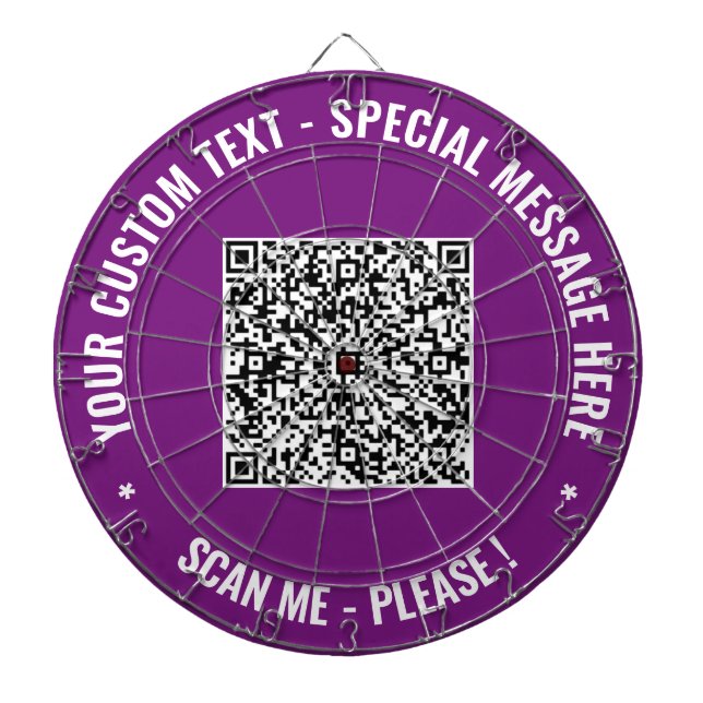 Your QR Code Dart Board with Custom Text and Colou (Front)