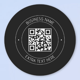 Your QR code & Editable Text   Black & White
