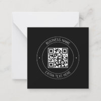Your QR code & Editable Text | Black & White