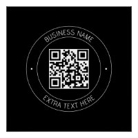 Your QR code & Editable Text | Black & White