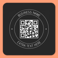Your QR code & Editable Text | Black & White