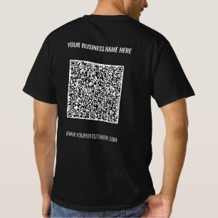 Your QR Code Info Custom Text Business T-Shirt