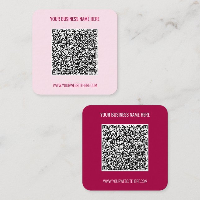 Your QR Code Info Name Website Info Business Cards (Front/Back)