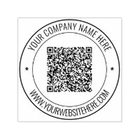 Your QR Code Info Name Website Info Business Stamp