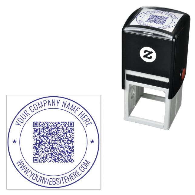 Your QR Code Info Name Website Professional Stamp (In Situ)