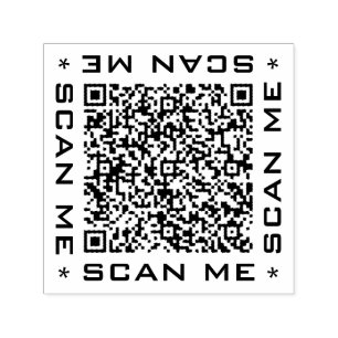 Your QR Code Info Scan Me Text Promotional Stamp