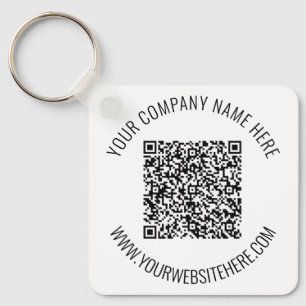 Your QR Code Info Text and Colours Keychain Gift