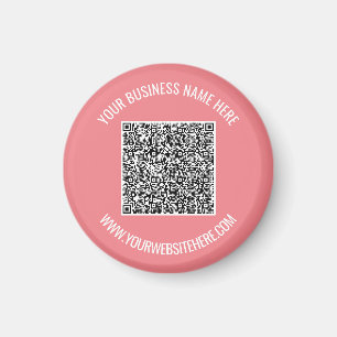 Your QR Code Magnet Example with Custom Text