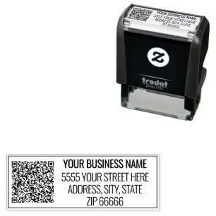 Your QR Code Name Address Stamp Example