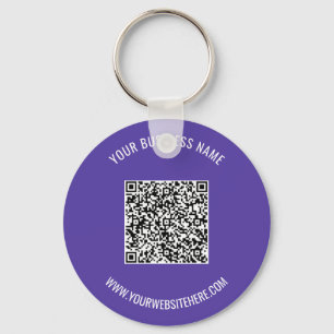 Your QR Code Name Info Colors Promotional Keychain