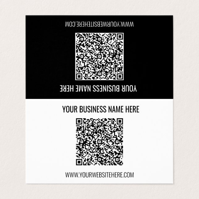 Your QR Code Name Info Custom Colours Business Car Business Card (Outside Unfolded)