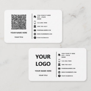 Your QR Code Name Logo Address Info Business Card