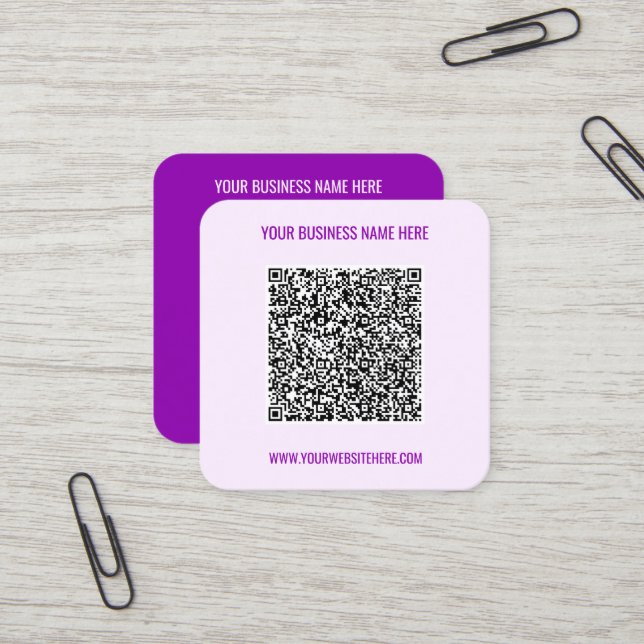 Your QR Code Name Website Business Cards Example (Front/Back In Situ)
