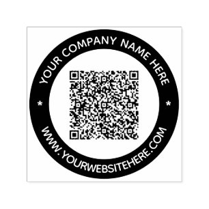 Your QR Code Name Website Colour Stamp Template