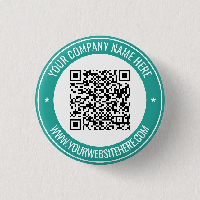 Your QR Code Name Website Promotional Button (Front)