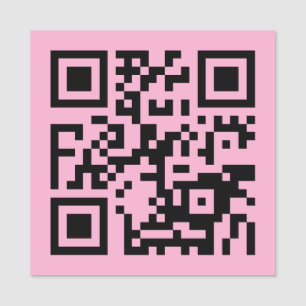 Your QR Code on Light Pink Name Tag