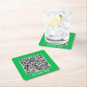 Your QR Code Paper Coaster Template - Custom Colou