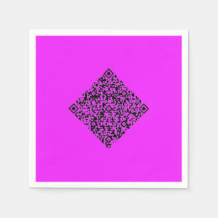 Your QR Code Party Napkins Example Custom Colours