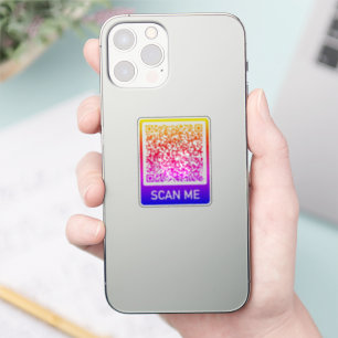 Your QR Code Personalised Colour Sticker Template
