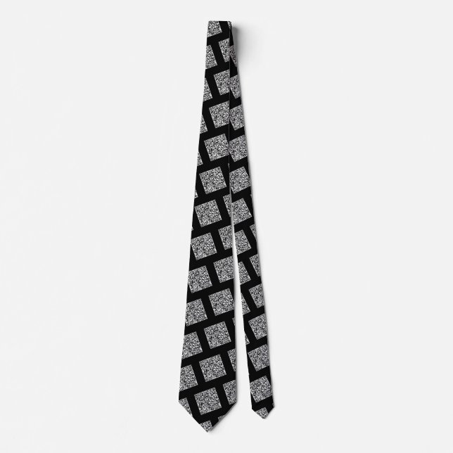 Your QR Code Personalised Neck Tie Custom Colours (Front)