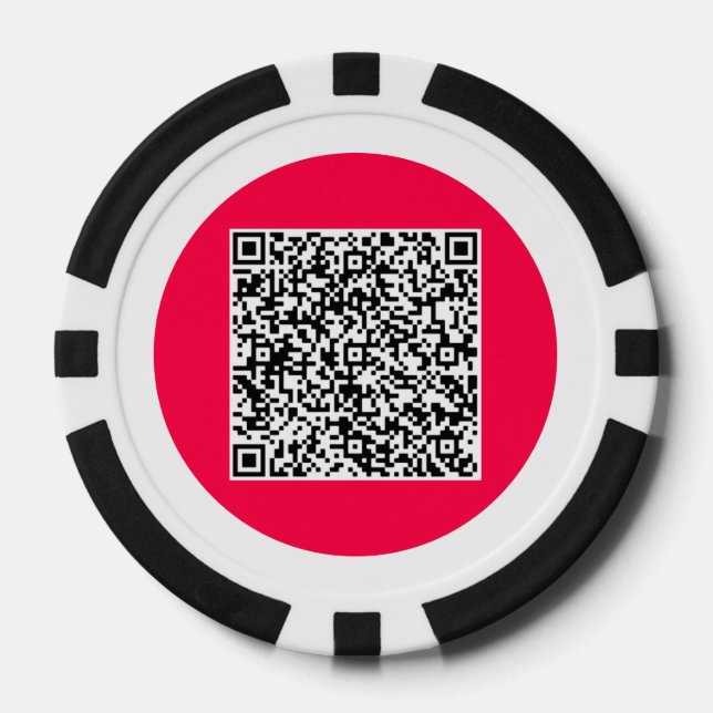 Your QR Code Personalised Poker Chips Choose Colou (Front)