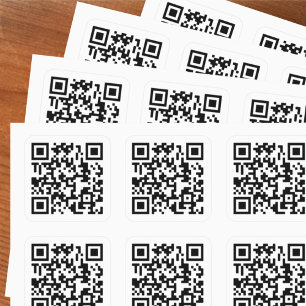 Your QR Code Plus Business Details on a Large Square Sticker