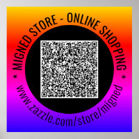 Your QR Code Posters Example with Custom Text