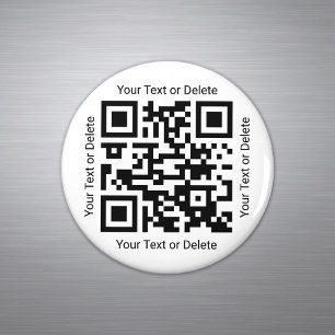 Your QR Code Professional Business Modern Round Magnet