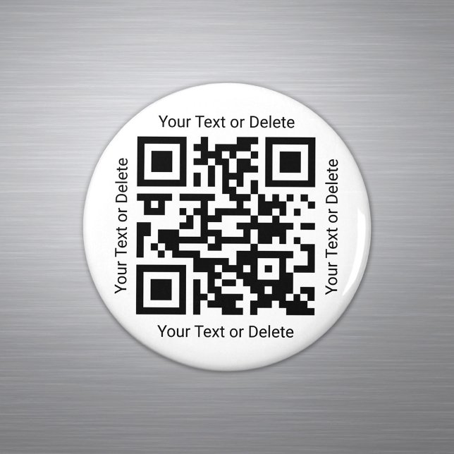 Your QR Code Professional Business Modern Round Magnet (Creator Uploaded)