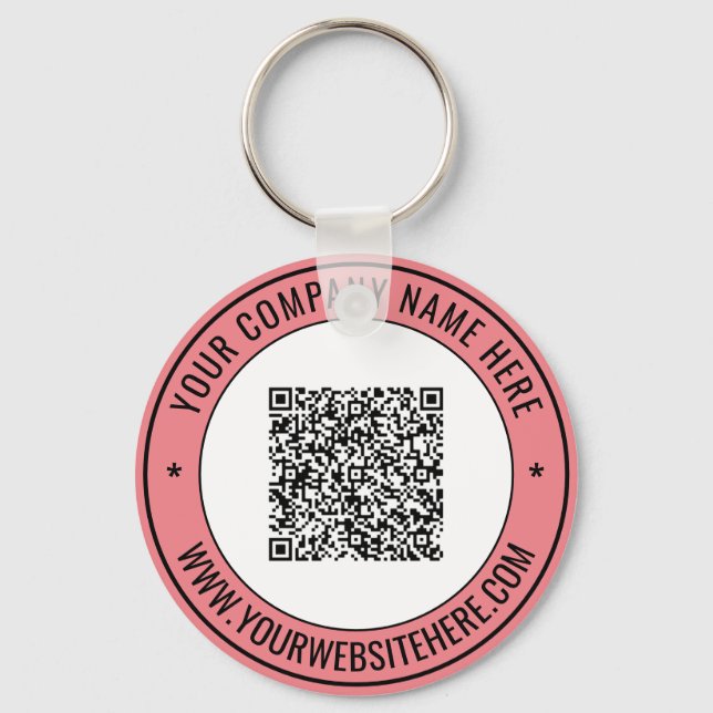 Your QR Code Promotional Business Keychain Example (Front)