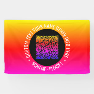 Your QR Code Scan and Custom Text Banner