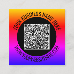 Your QR Code Scan and Custom Text Business Card