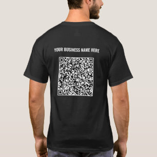 Your QR Code Scan and Custom Text Business T-Shirt