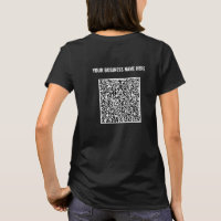 Your QR Code Scan and Custom Text Business T-Shirt