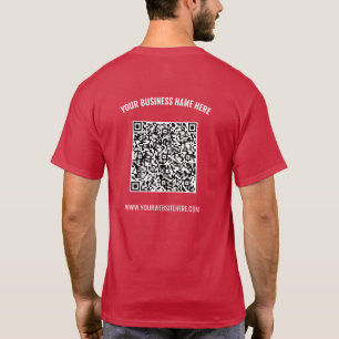 Your QR Code Scan and Custom Text Business T-Shirt