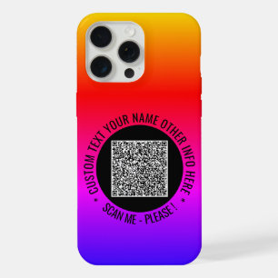 Your QR Code Scan and Custom Text iPhone Case
