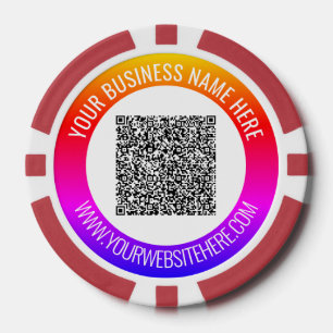 Your QR Code Scan and Custom Text Poker Chips