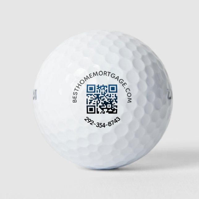 Your QR Code Scan Company Website  Phone Golf Balls (Front)