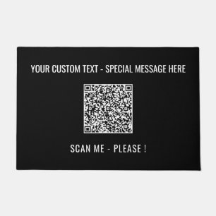 Your QR Code Scan Custom Text and Colours Doormat