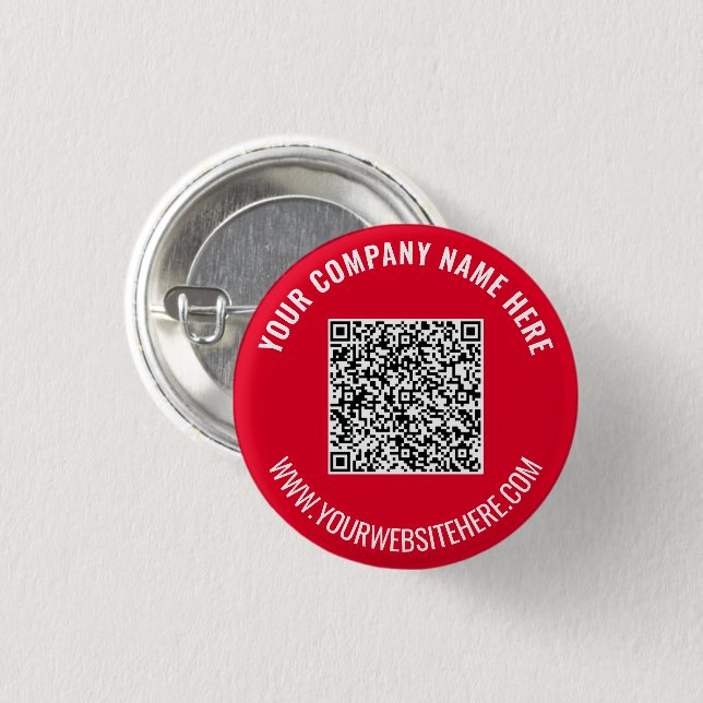Your QR Code Scan Custom Text Button Choose Colour (Front & Back)