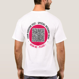 Your QR Code Scan Custom Text Personalized T-Shirt