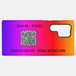 Your QR Code Scan Custom Text Samsung Galaxy Case