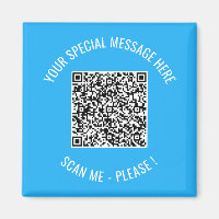 Your QR Code Scan Custom Text Surprise Magnet Gift