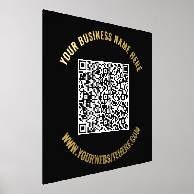 Your QR Code Scan Info and Custom Text Foil Prints (Laydown)