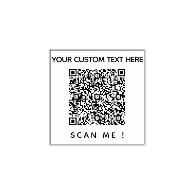 Your QR Code Scan Info and Custom Text Stamp (Imprint)