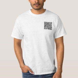 Your QR Code Scan Info and Custom Text T-Shirt